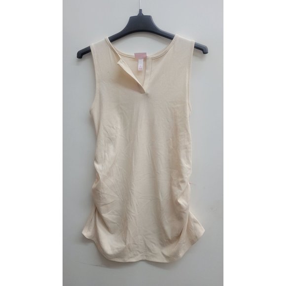 Women's Rib Maternity Tank Top - Isabel Maternity by Ingrid & Isabel White Small - Picture 3 of 8